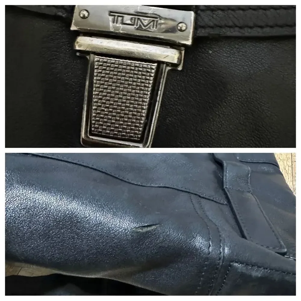 Tumi SOMERSET Leather MESSENGER Beacon Hill Laptop Computer Bag Black 68570 $395